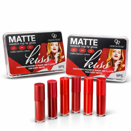 Matte Lip Gloss Set Qoiden Rose, Long Lasting Lip Colors