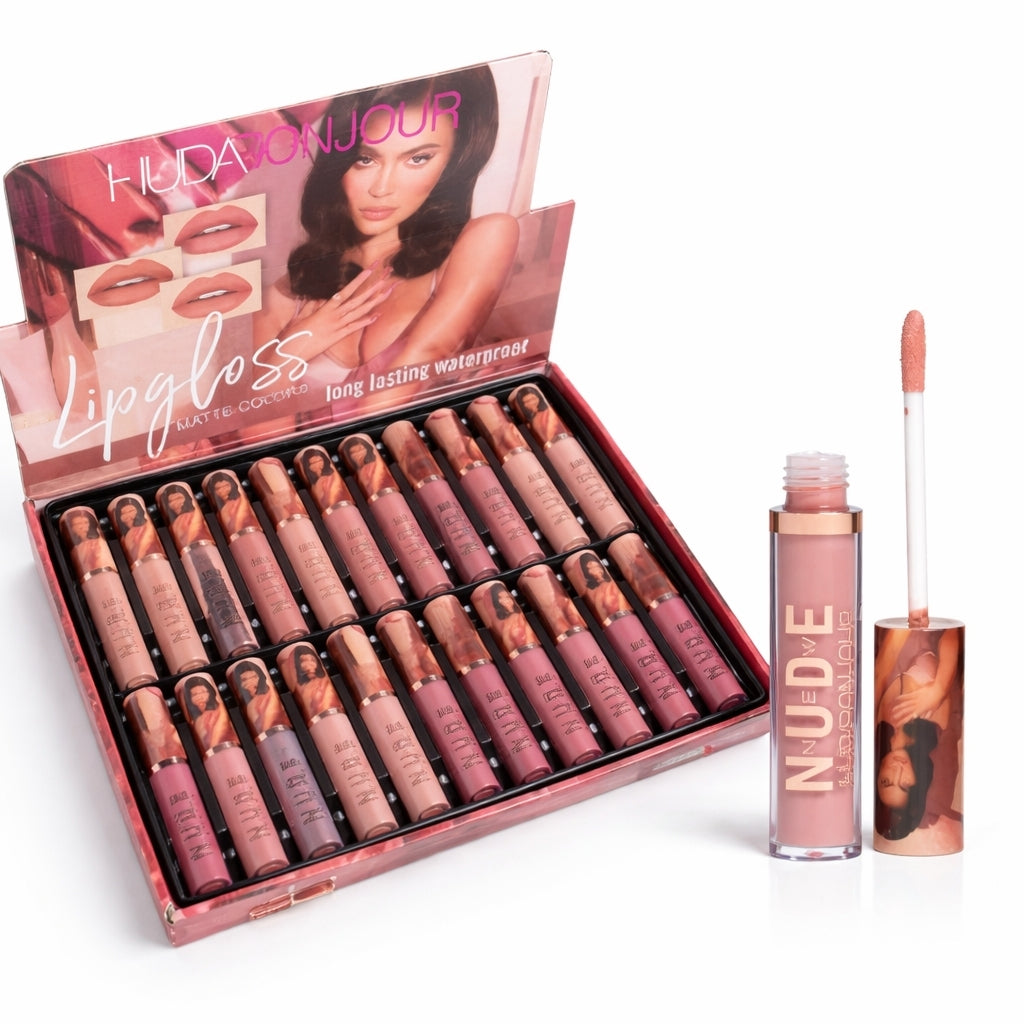 Matte Nude Lip Gloss Set Smooth Texture Lip Gloss Collection - Pack of 3