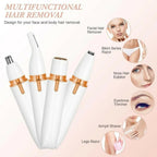 4-in-1 Electric Lady Shaver for Women | Rechargeable Cordless Hair Remover | Bikini Trimmer, Nose & Eyebrow Trimmer | For Face, Legs & Underarms