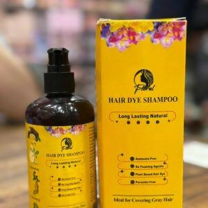 Floral Natural Hair Dye Shampoo | 200ml | Ammonia-Free Herbal Formula | Long-Lasting Gray Coverage