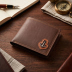 Men’s Anchor Bifold Wallet With Secure Zipper Pocket