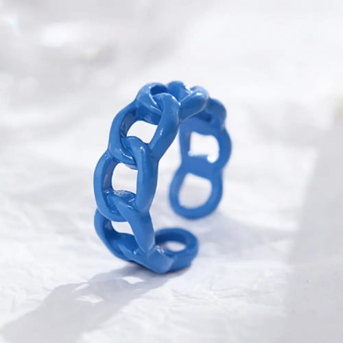 Metal Funky Korean Rings Blue Trendy Fashion Ring