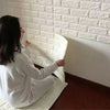 3D White Brick Wall Stickers, Self-Adhesive Foam Wall Panels