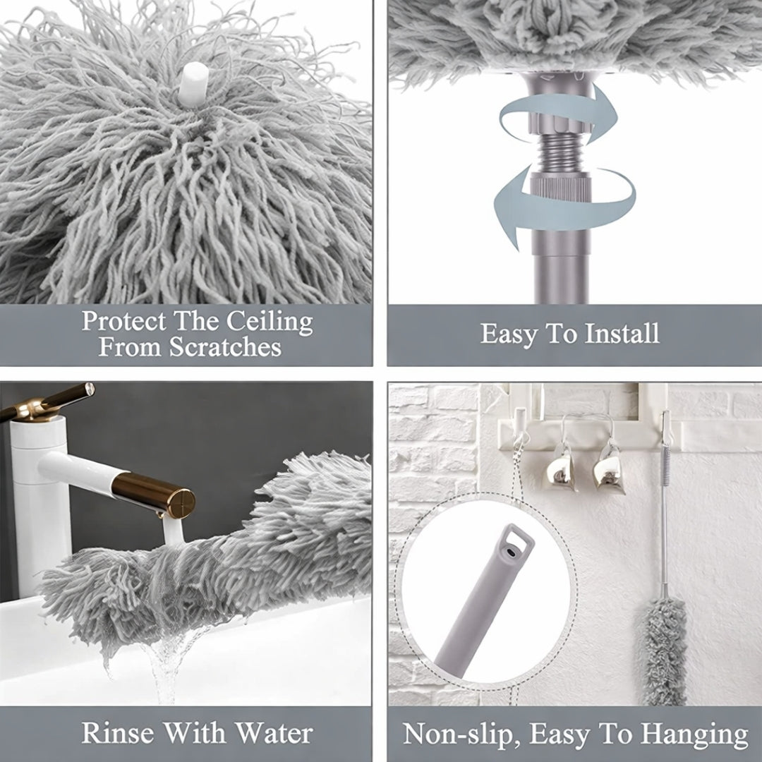 Microfiber Duster with Extension Pole Telescopic Cleaning Brush