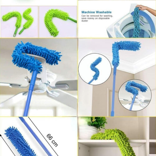 Microfiber Flexible Duster with Handle 62 Inch Cleaning Tool