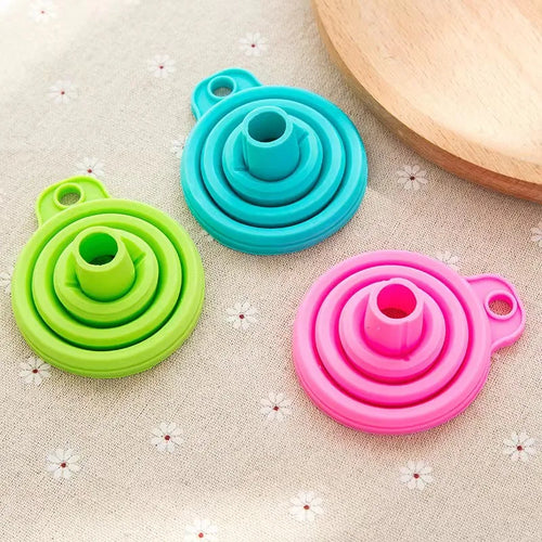Silicone Oil Funnel, Kitchen Liquid Oil Dispensing Tool - Pack of 3