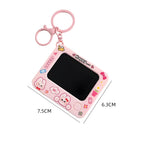 Mini Graffiti Board Keychain, Reusable Drawing Tablet with One Click Erase for Kids