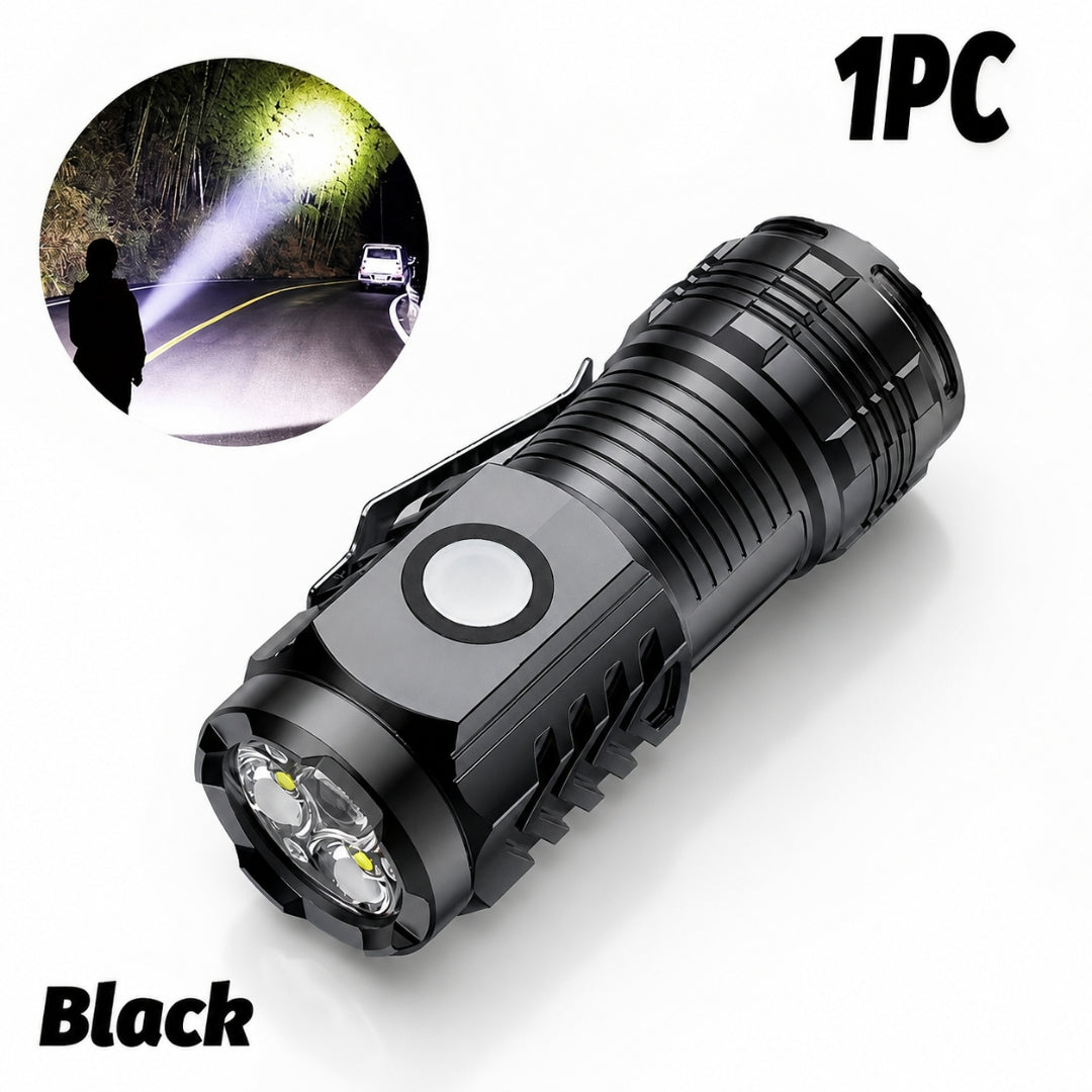 Mini LED Torch USB Rechargeable Portable Flashlight