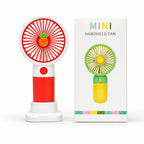 Mini portable handheld fan with desktop base