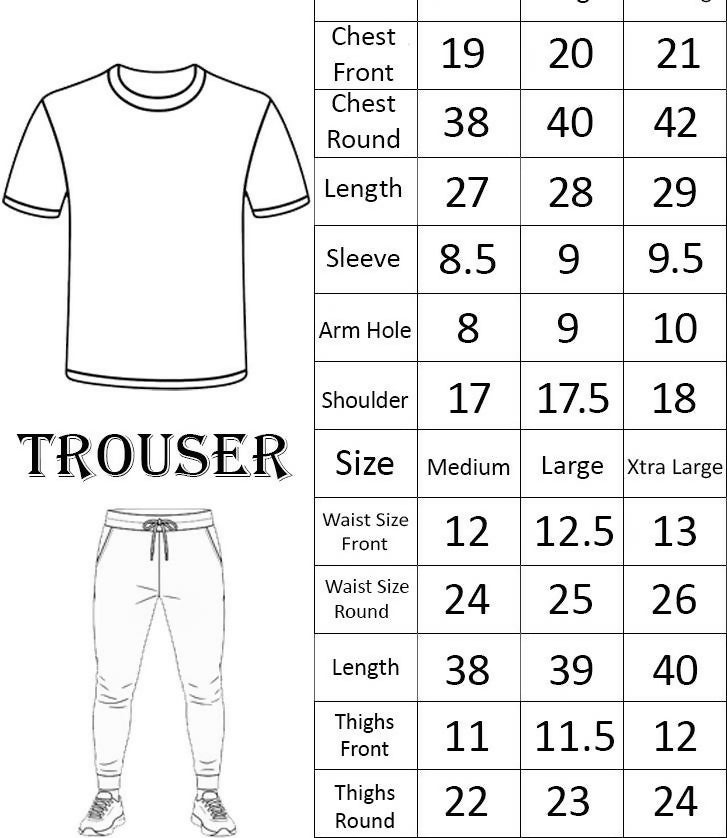 Round neck,half_sleeve casual T_Shirt with matching trouser. Trendy, comfortable aur gym, jogging aur daily wear ke Liye perfect choice _Black_Large