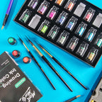 Mont Marte Fat Liner Brushes, Squirrel Hair, 3-Piece Set for Artists