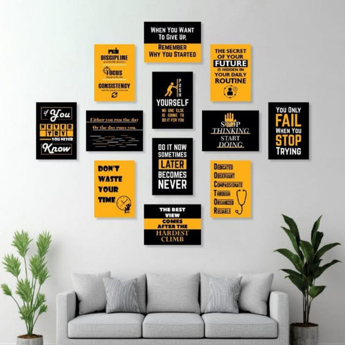 Motivational Quotes Wall Art Set