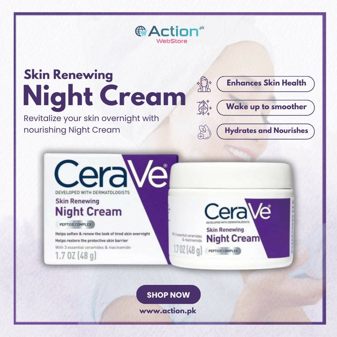 Cerave 4 In 1 Skincare Kit Night Cream, Sunblock, Cleanser & Serum, for Radiant Skin