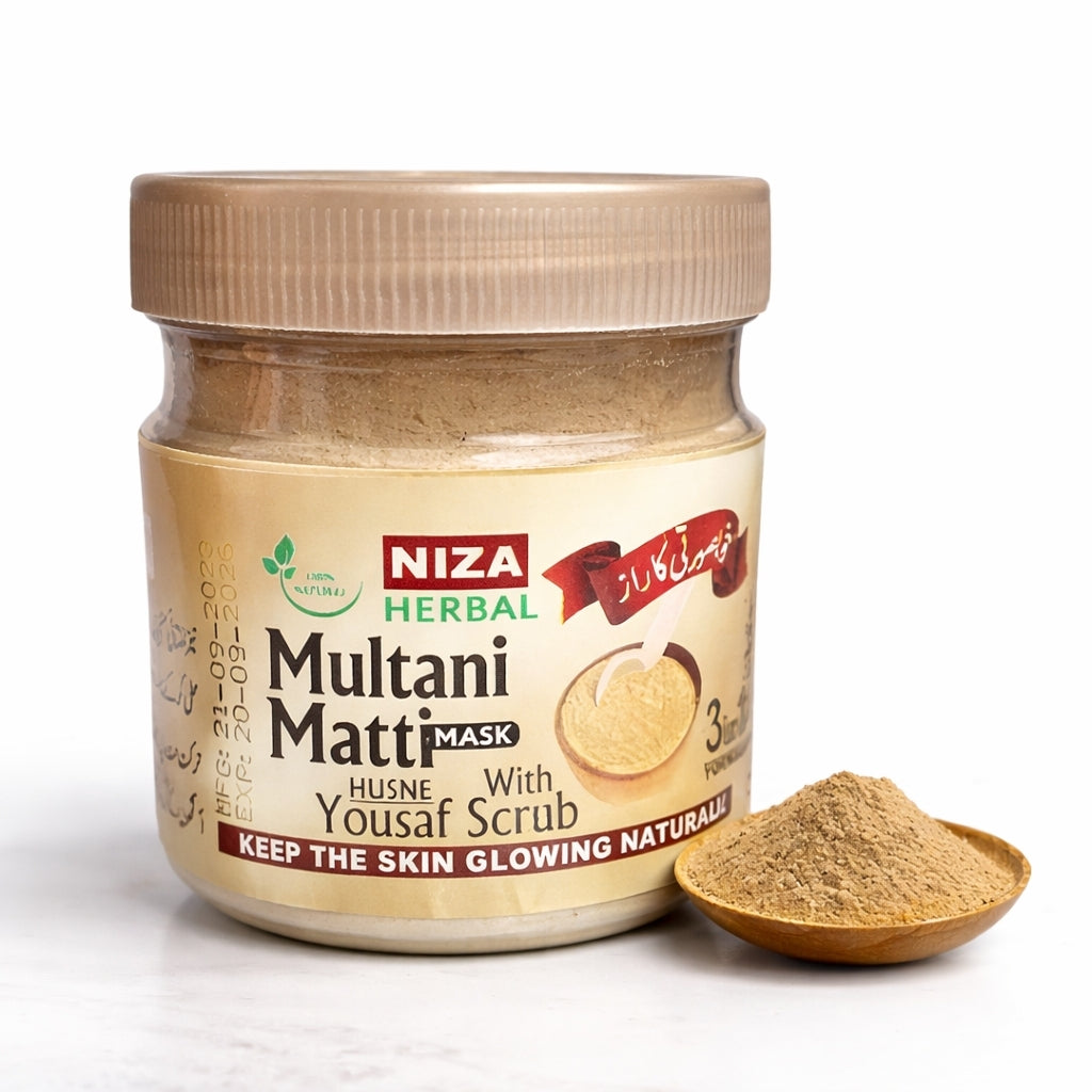 Multani Mitti Face Pack with Husn e Yousuf Herbal Skin Care Powder