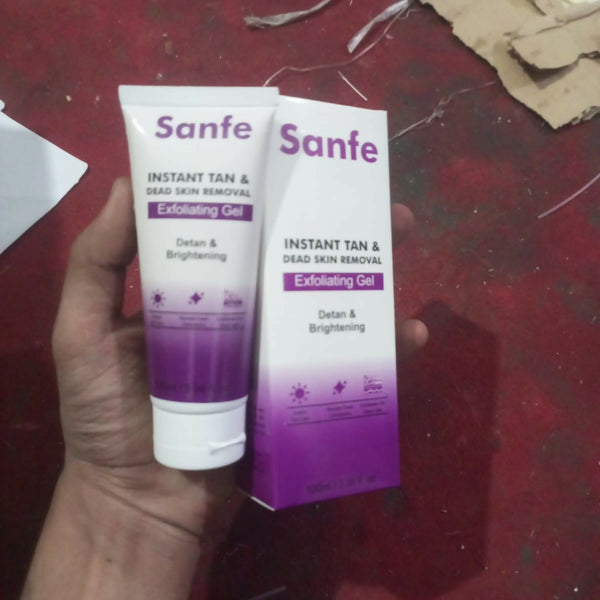 Sanfe Instant Tan And Dead Skin Removal Exfoliating Gel Detan Brightening 100ml