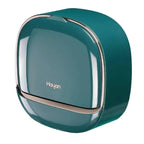 Dark Green | Self-Adhesive Wall-Mounted Luxury Soap Holder with Lid and Drainage Tray