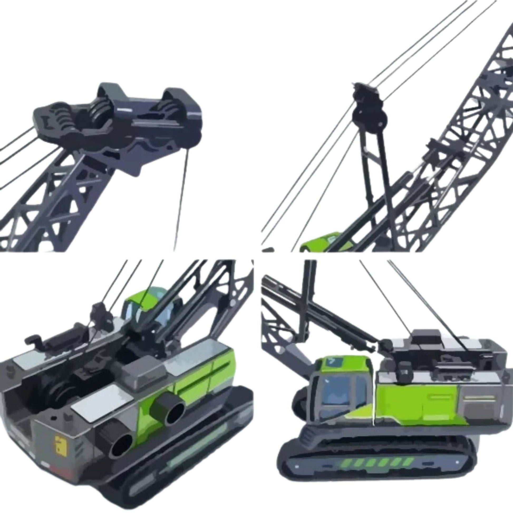 Metal Diecast Crane Toy