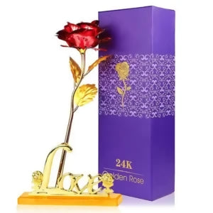 Gift Ramazan Greeting Mother’s Day Gift Flower Gold Dipped Rose