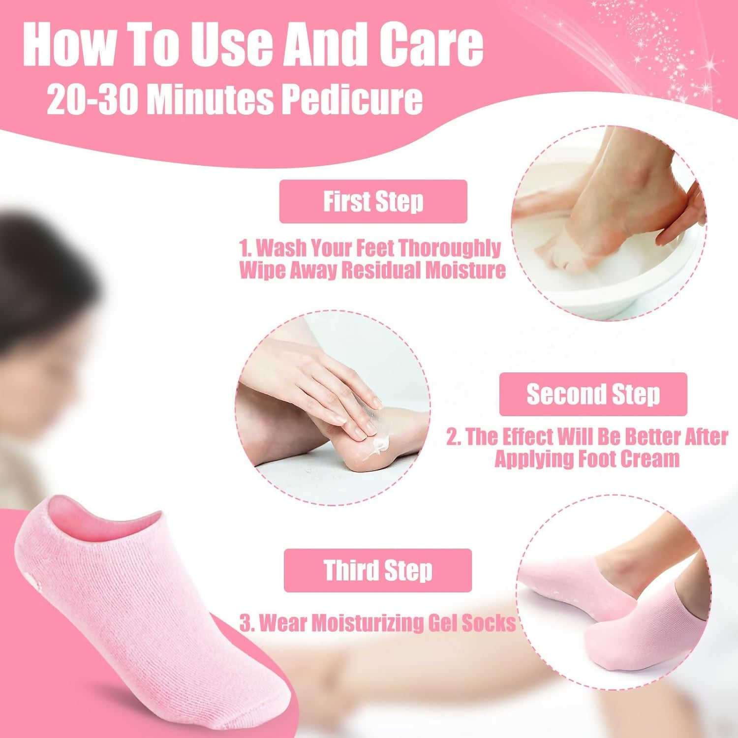 Moisturizing Spa Socks Silicone Gel Socks for Women Repairing Softening Dry Cracked Feet Comfortable Care (Random Color)