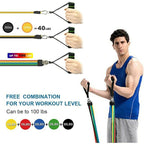 11 Piece Power Resistance Band Set Strength Training Yoga Sports Fitness Band Equipment for Men and Women