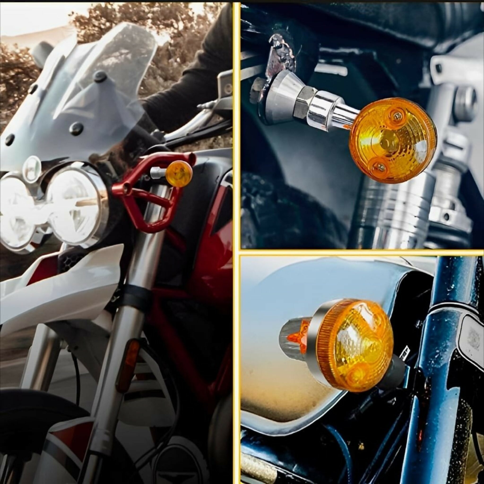 Pack of 4 Universal Motorcycle Turn Signal Indicators