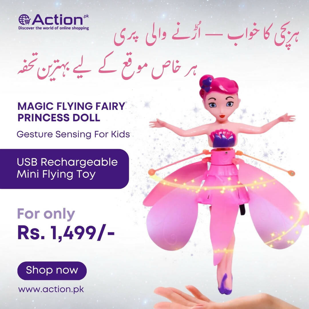 Magic Flying Fairy Princess Doll, LED Light Toy, for Kids Entertainment