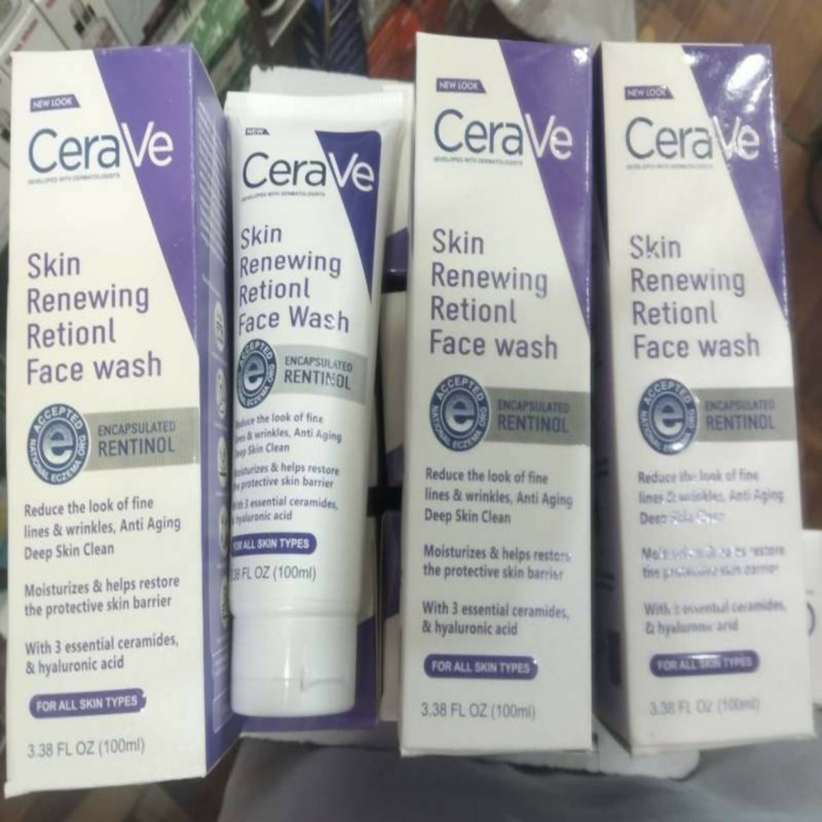 Renewing Retinol Face Wash 100ml – Anti-Aging Cleanser with Ceramides & Hyaluronic Acid