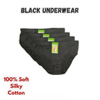 2Pcs Women’s Cotton Plain Panties – Soft Comfortable Underwear | Skin & Black | S/M/L