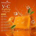 Instant Glow Vitamin C Brightening Soap – Organic Skin Brightening Soap for Glowing, Even-Toned & Healthy Looking Skin | Deep Cleansing & Daily Face & Body Care