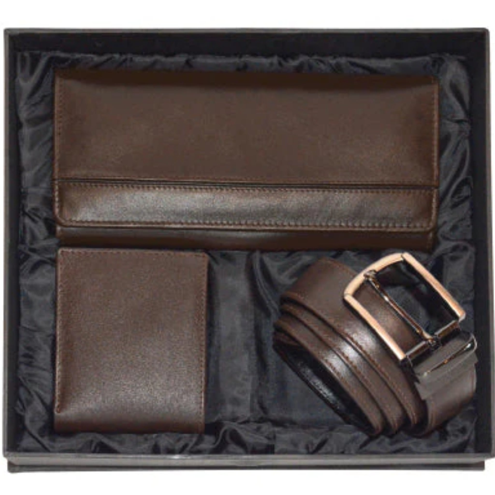 Elite Edition Gift Set, Premium Leather Wallets & Belt, for Unisex