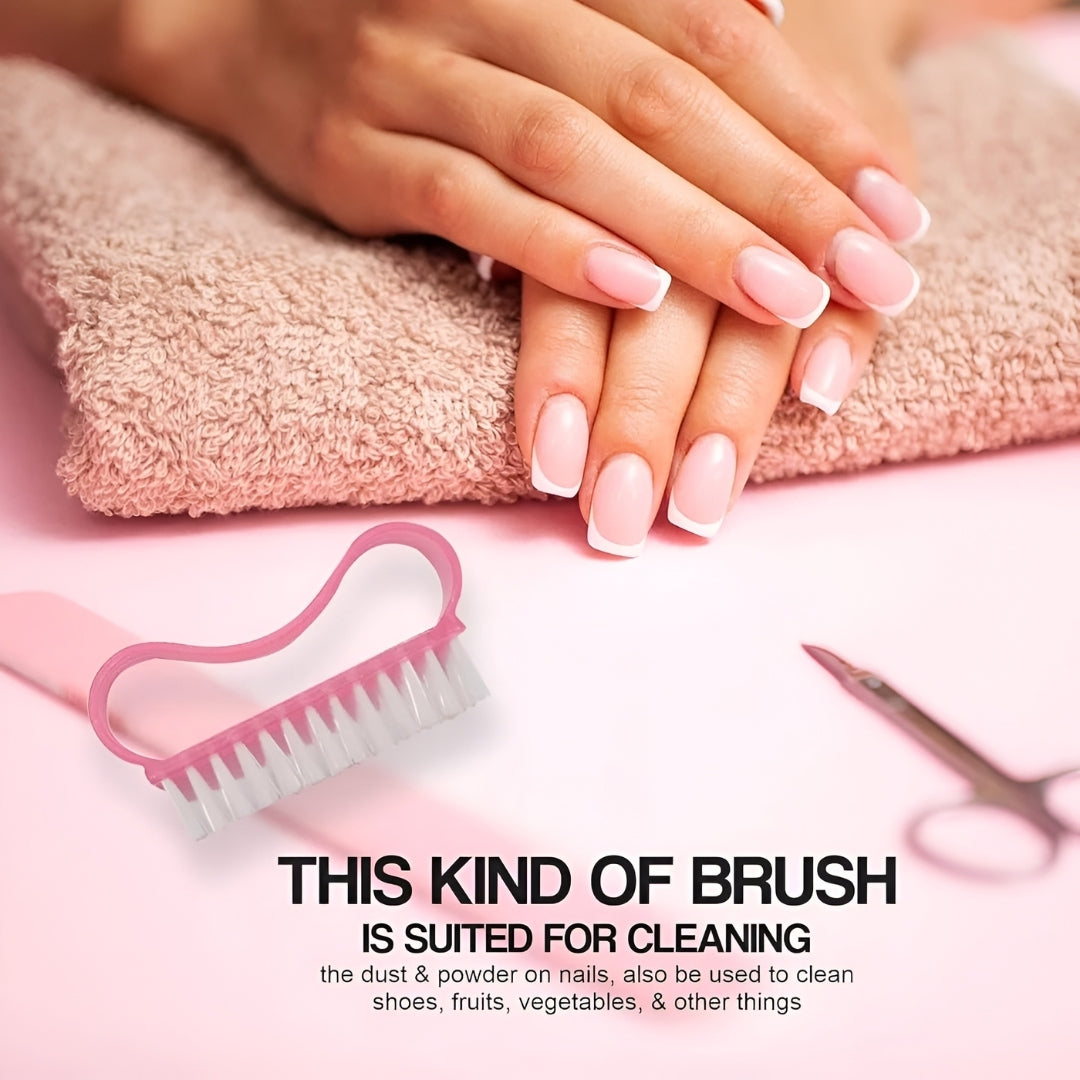 Nail Cleaning Brush, Durable Handle Soft Bristles Multi Use - Set Pack of 3