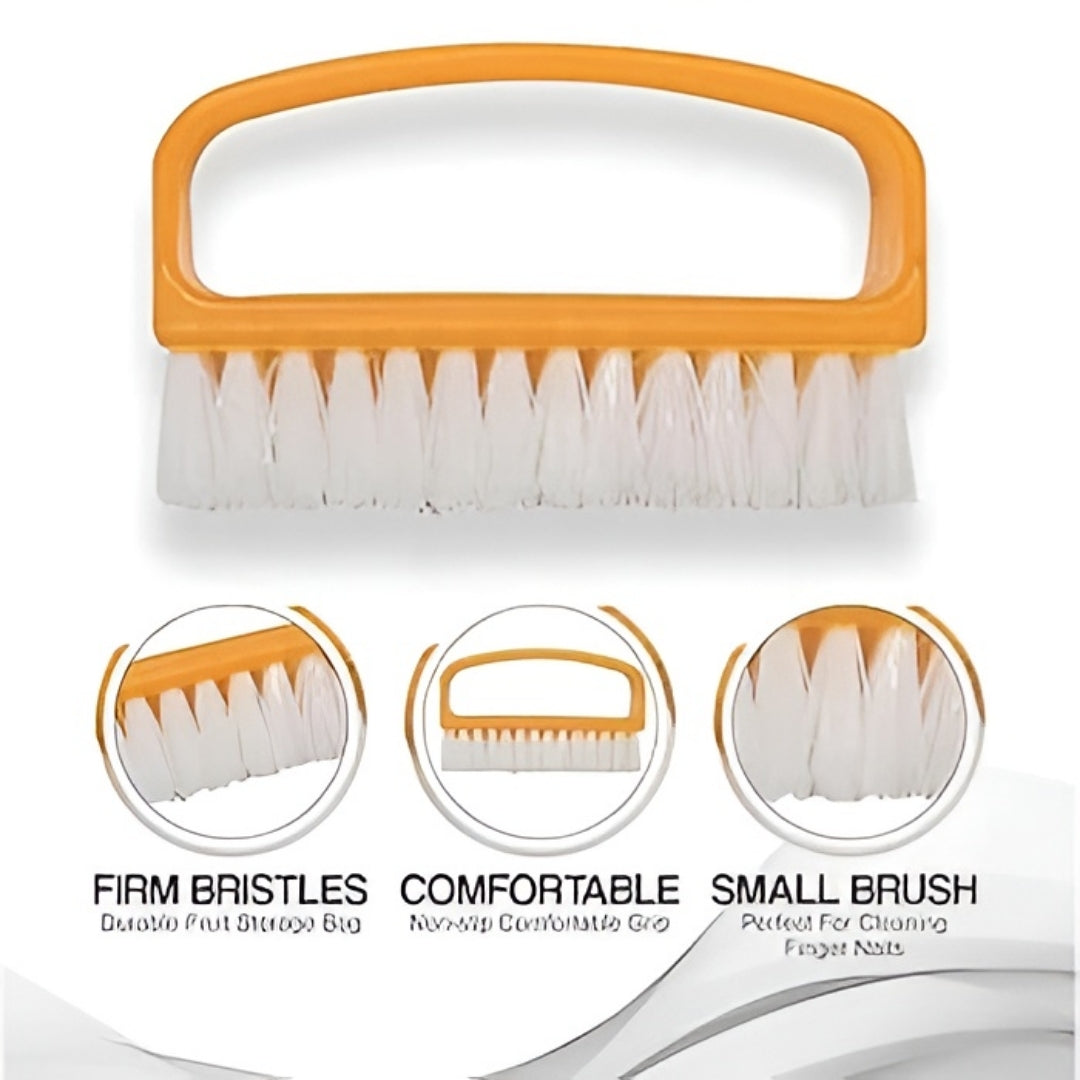 Nail Cleaning Brush, Durable Handle Soft Bristles Multi Use - Set Pack of 3