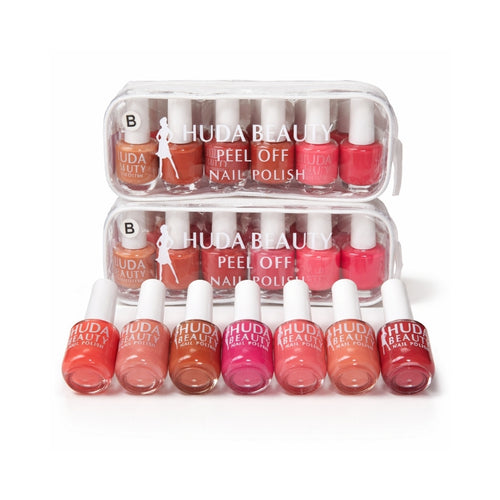 Nail Polish, Huda Beauty Peel Off Nail Paint, Easy Remove, Set 12 Colors