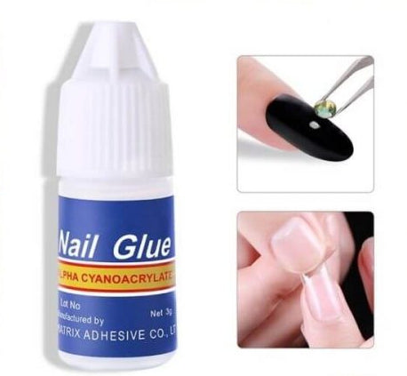 Strong Nail Glue, Nail Art, Decorations Artificial Nails - Pack of 5