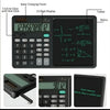 2-in-1 Calculator with LCD Writing Tablet, Foldable Portable Device, for School & Office