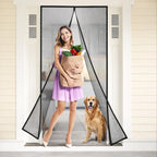 Net Curtain, Magnetic Mesh Screen Door Hands Free Mosquito