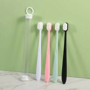 1Pc Soft Tooth Brush Micro Nano Tooth Brush For Sensitive Gums With Extra Soft Floss Random Color