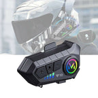 Motorcycle Helmet Bluetooth Headset Bluetooth 5.3 Smart Noise Reduction IPX6 Waterproof HiFi Headphones ~ Rechargeable