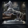 Front Mudguard Horse Ornament for Bikes – Premium Chrome Style Bike Decoration