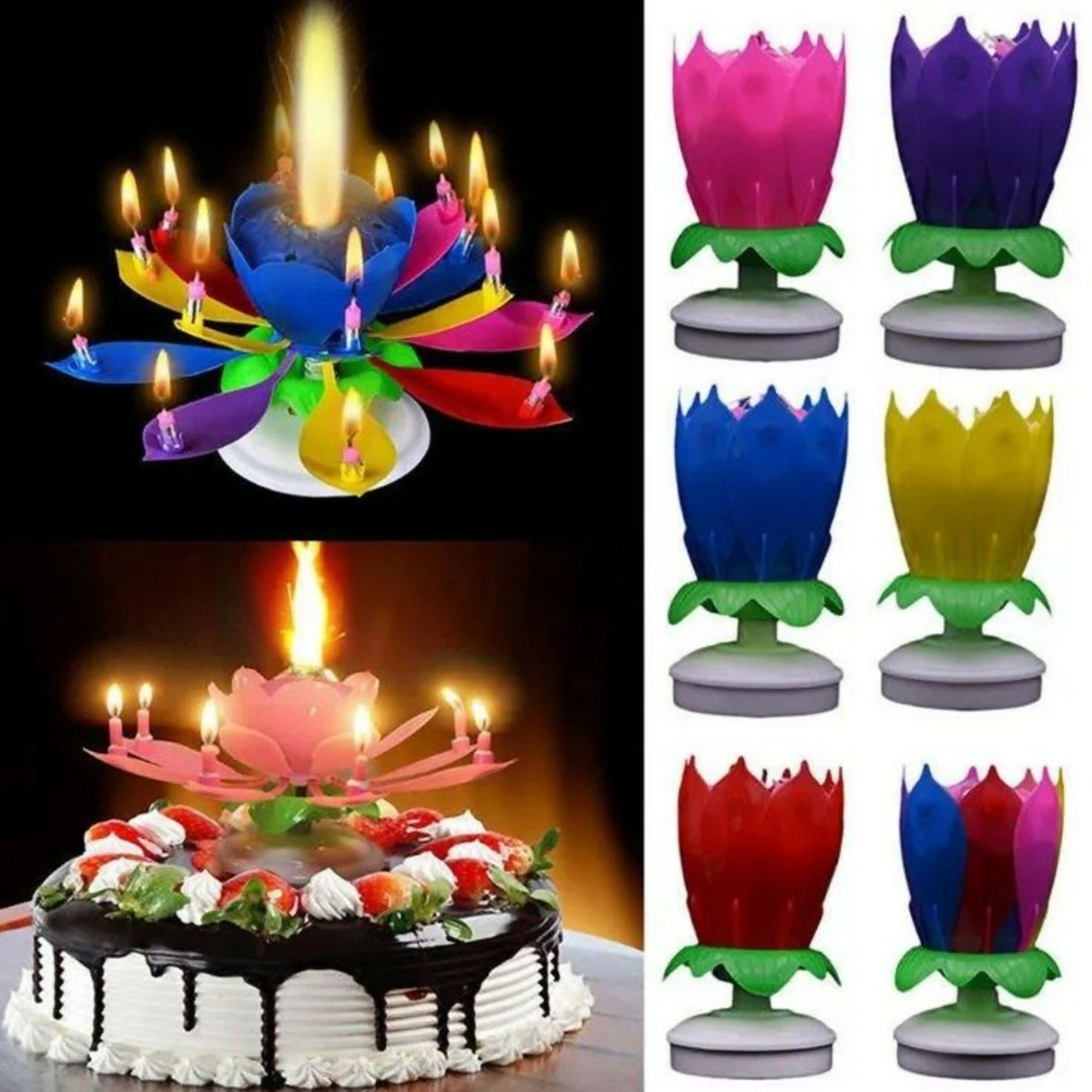 Birthday Candle Musical Flower Candle