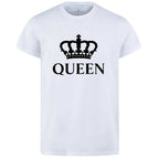 Combo Of King & Queen Style White T-Shirt with Cute Design – King & Queen Design T-Shirts – Best Quality T-Shirts For Girls | T-Shirt For Women – T-Shirt For Boy | T-Shirt For Men | Queen T-Shirts | King Design T-Shirt – Large