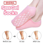 1 Pair Reusable Silicone Spa Gel Socks For Dry Feet And Cracked Heel Treatment