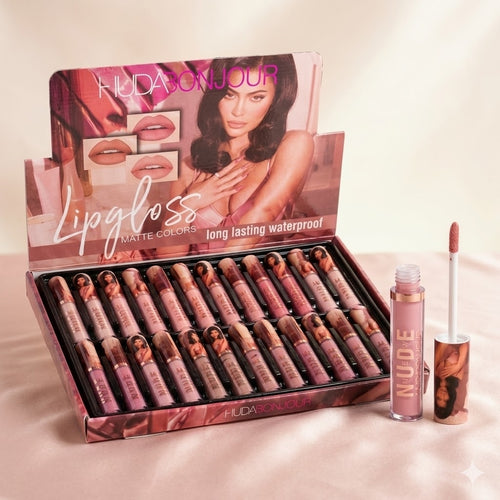 Nude Matte Lipgloss, Smooth Texture Lip Gloss Kit