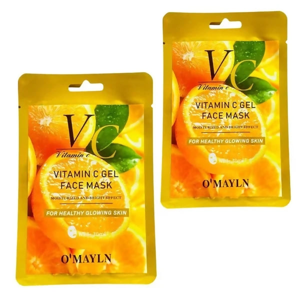 Pack of 2 | O’Mayln Vitamin C Gel Face Mask 30ml | Brightening & Hydrating Facial