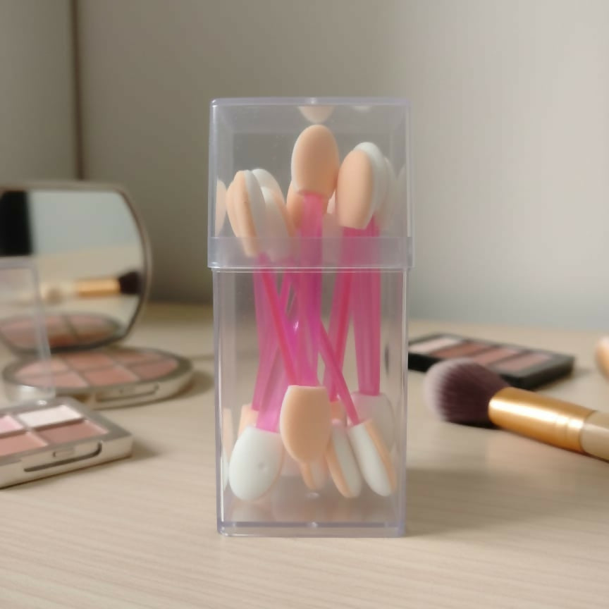 10 Pcs Eyeshadow Blending Brushes Set Abs Plastic Makeup Brushes (Random Color)