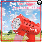 Bazooka Bubble Gun – 36-Hole Electric Bubble Blaster with Lights for Kids