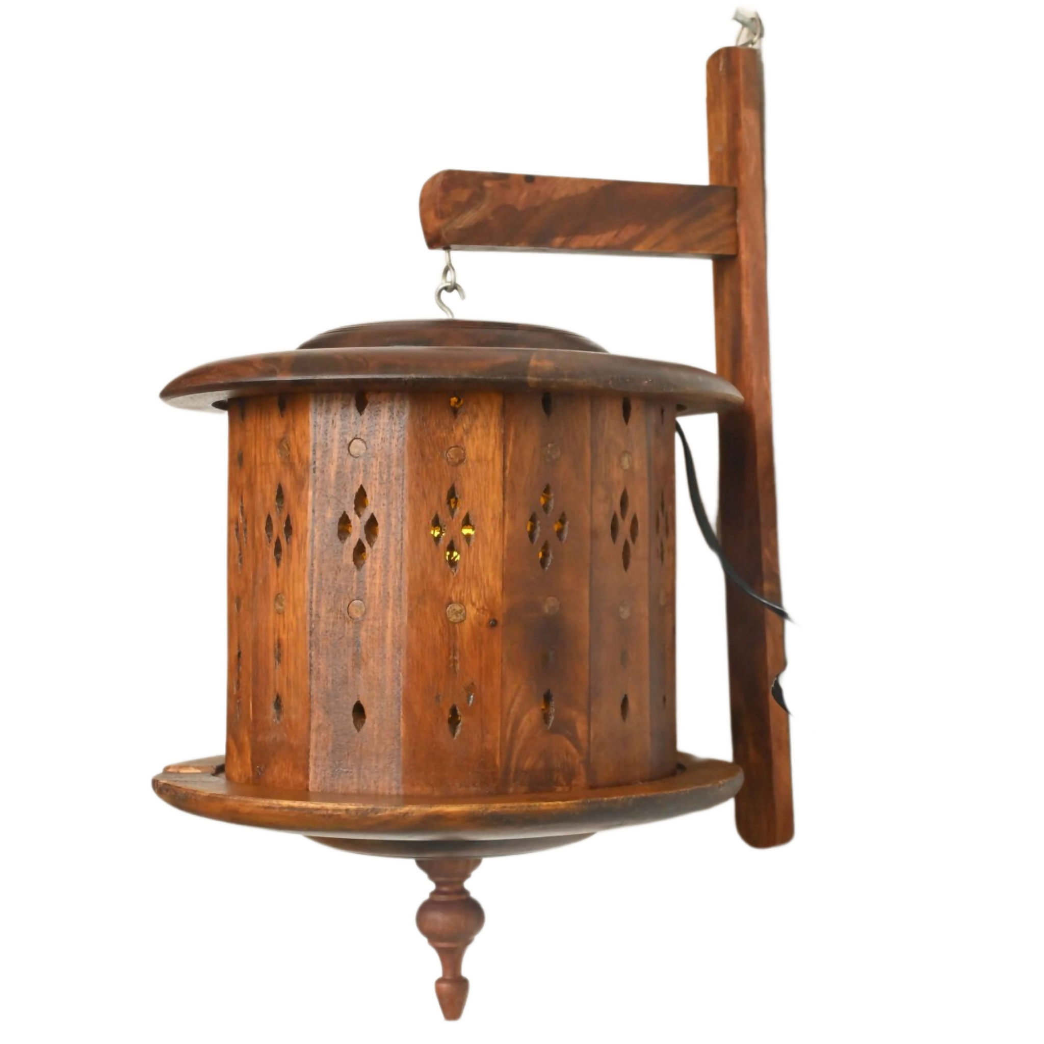 Wooden Wall Lamp Round