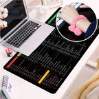 Large Excel Shortcut Keyboard Mouse Pad & Desk Mat 30×59cm | Extended Non-Slip Office Table Mat for Work Study Gaming