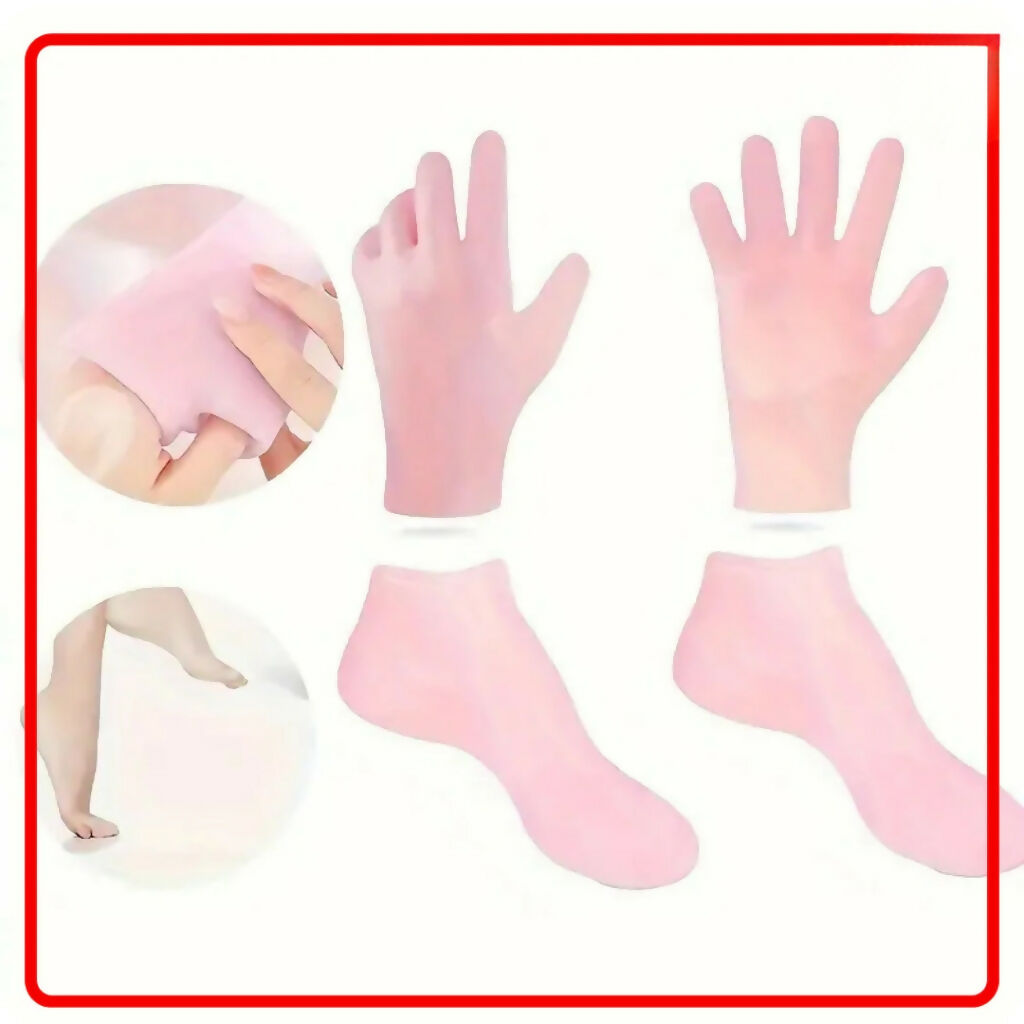 Silicone Moisturizing Socks Set for Dry Cracked Heels and Feets
