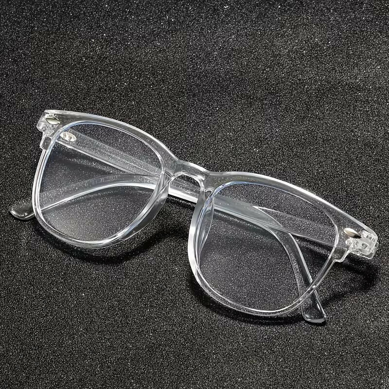 Transparent UV400 Blue Light Blocking Glasses for Men & Women | Clear Lens Computer & Mobile Eyewear | Stylish Unisex Frame with Protective Glasses Box
